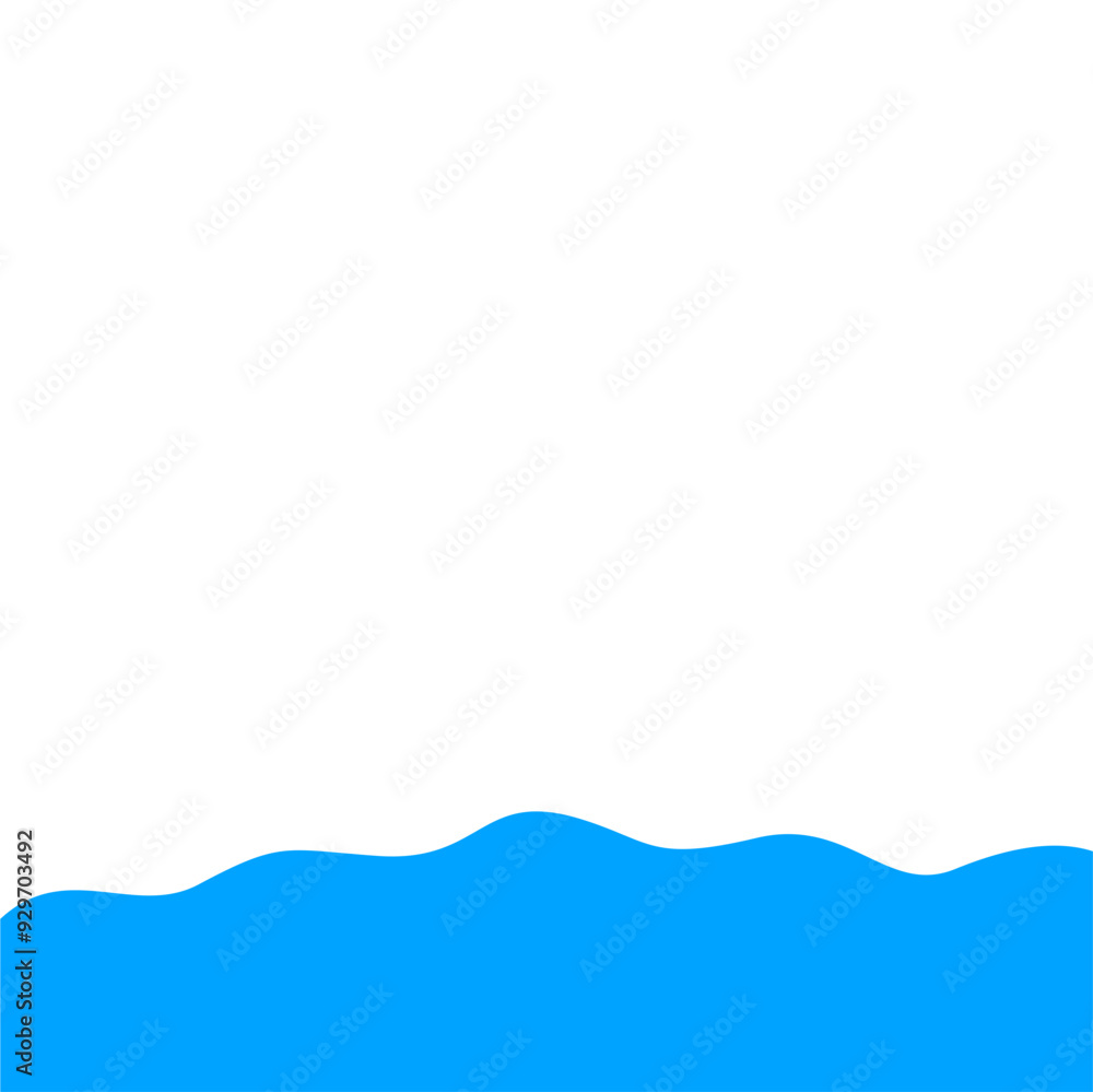Blue Bottom Wave Border Blue Bottom Wave Border