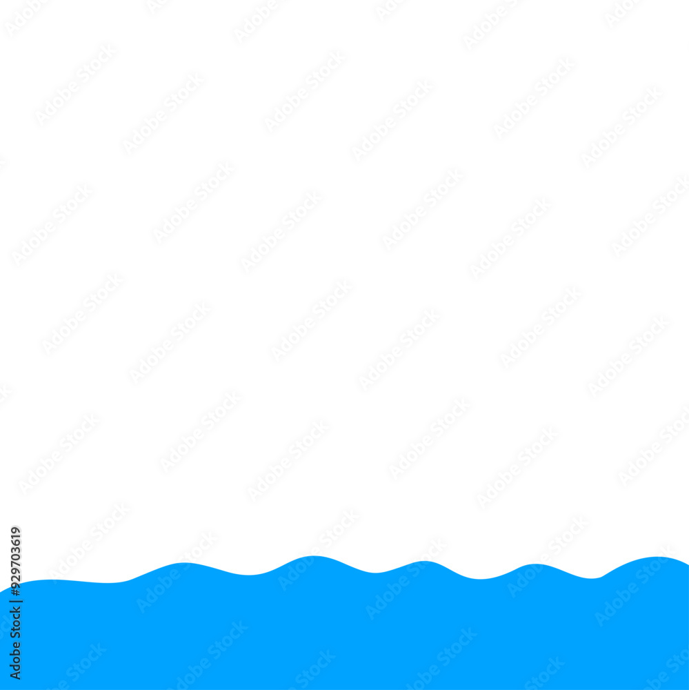 Blue Bottom Wave Border Blue Bottom Wave Border