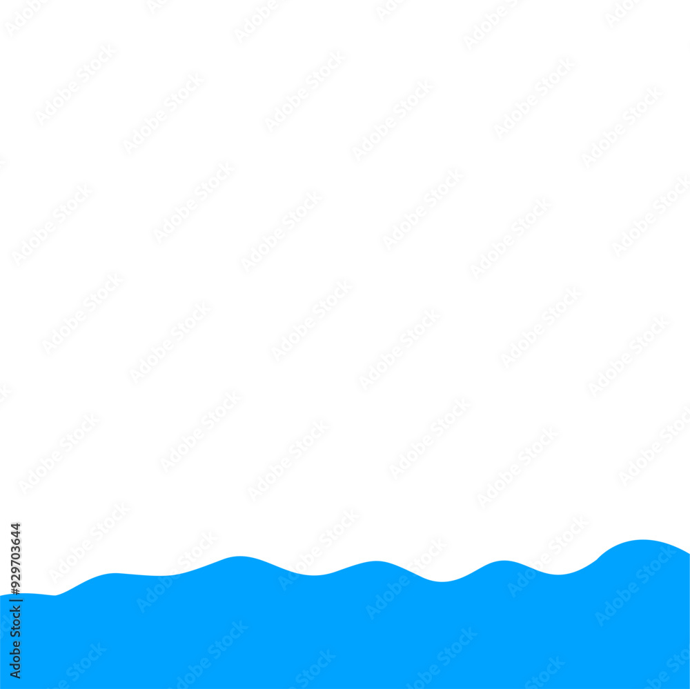 Blue Bottom Wave Border Blue Bottom Wave Border