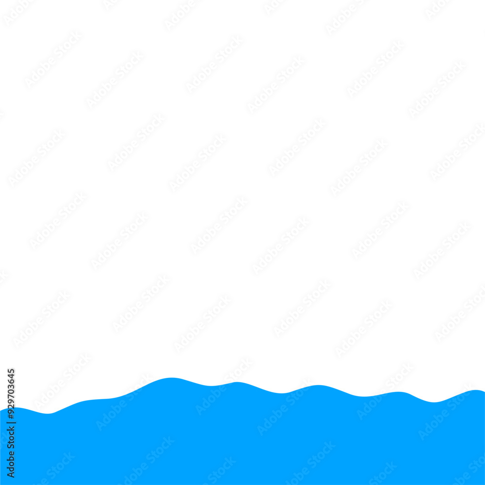 Blue Bottom Wave Border