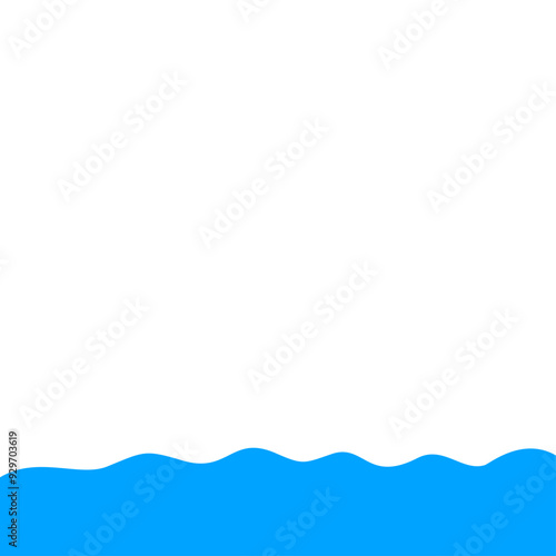 Blue Bottom Wave Border