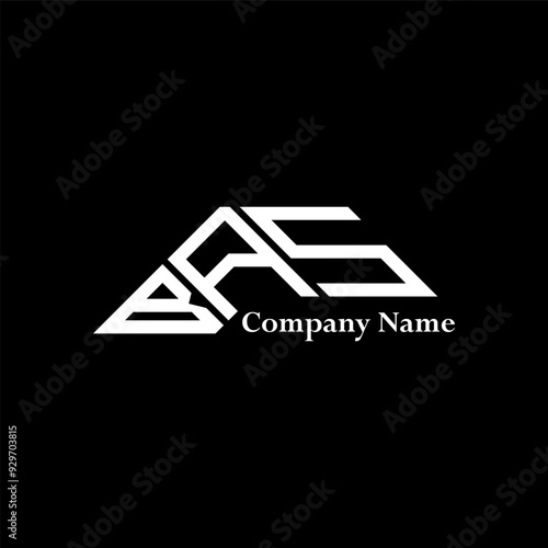 BAS logo design, BAS simple and modern logo. BAS luxurious alphabet design