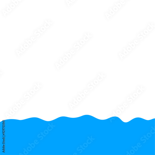 Blue Bottom Wave Border