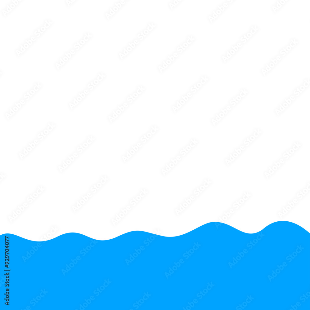 Blue Bottom Wave Border Blue Bottom Wave Border