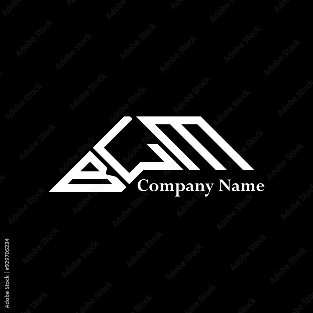 Obraz premium BLM logo design, BLM simple and modern logo. BLM luxurious alphabet design
