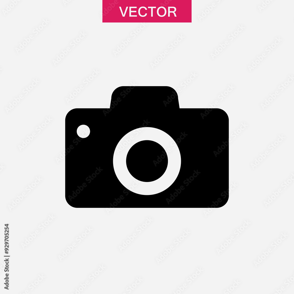 Camera icon vector, photo camera sign trendy style illustration for web and app on white background..eps Camera icon vector, photo camera sign trendy style illustration for web and app on white background..eps