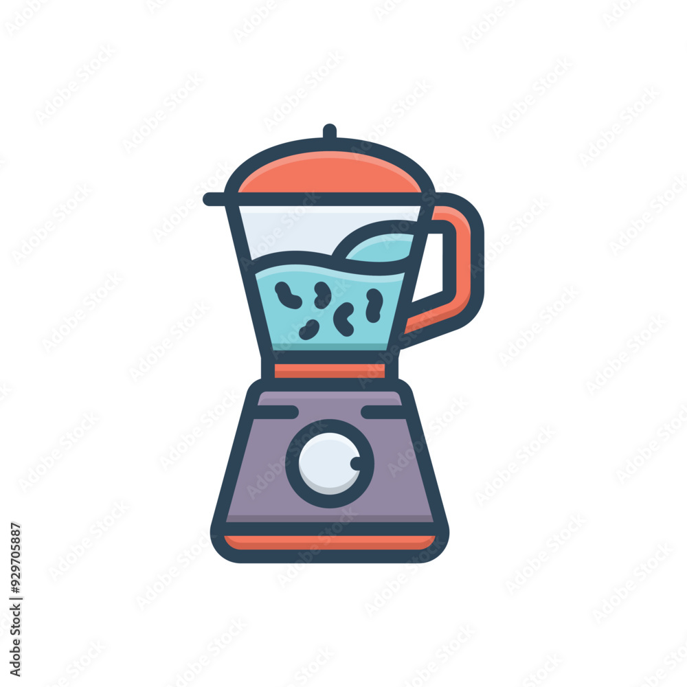 Naklejka premium Color illustration icon for juicer