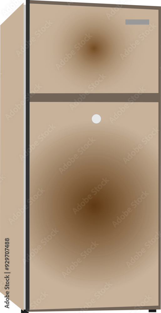 Refrigerator (isolated with clipping path over white background) Refrigerator (isolated with clipping path over white background)