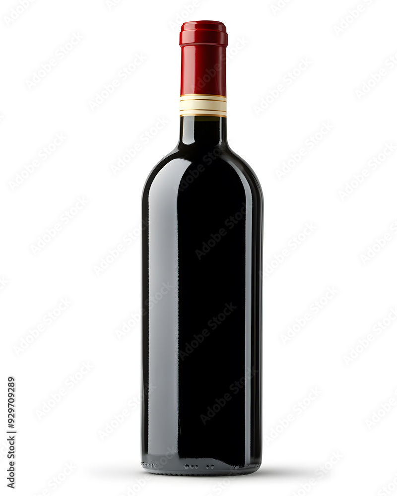 Red wine bottle mock up isolated on white background Red wine bottle mock up isolated on white background