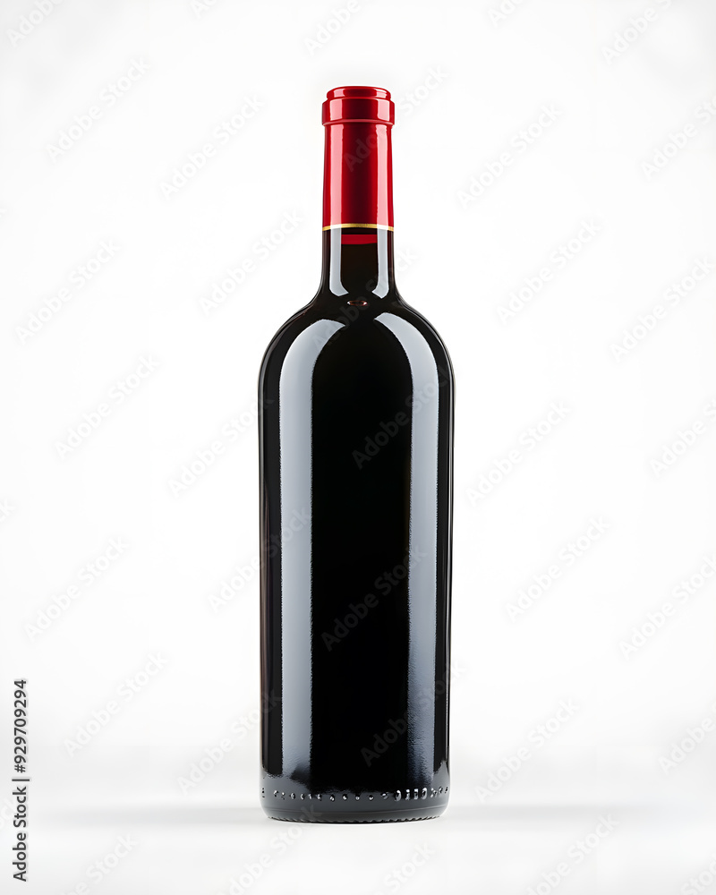 Red wine bottle mock up isolated on white background Red wine bottle mock up isolated on white background