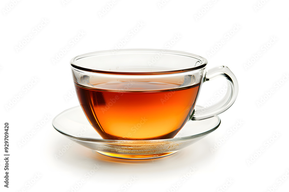 Glass tea cup isolated on white background Glass tea cup isolated on white background