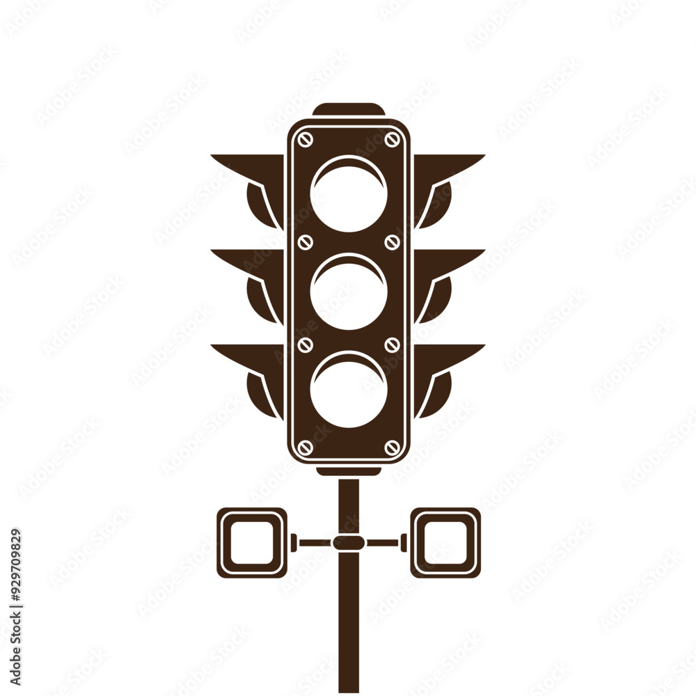 icon trafic light flat vector illustration, icon template icon trafic light flat vector illustration, icon template