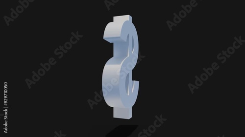 DOLLAR LOGO 360 DEGREE ROTATION VIDEO