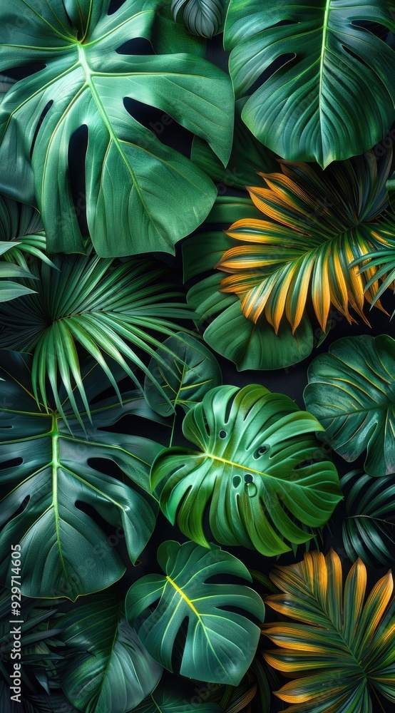 lush green tropical leaves lush green tropical leaves