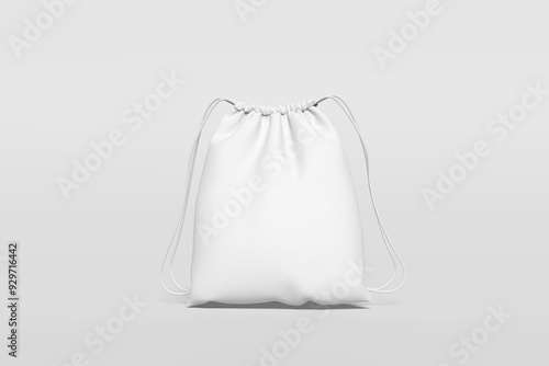 Drawstring Bag on white background