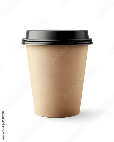 Paper cup coffee take away mockup isolated on white background