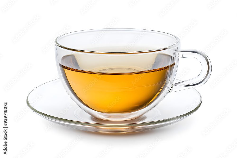 Glass tea cup isolated on white background Glass tea cup isolated on white background
