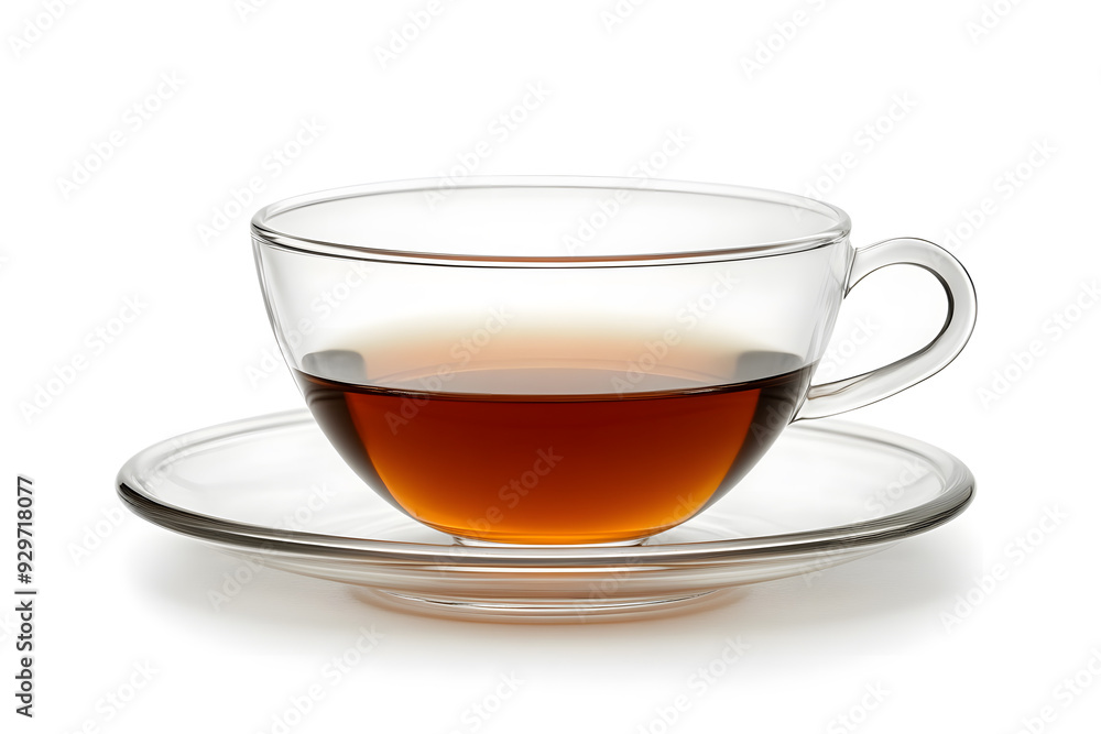 Glass tea cup isolated on white background Glass tea cup isolated on white background