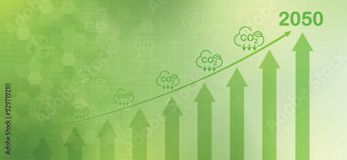 Graph reduce CO2 or carbon concept. futuristic decrease down graph chart. CO2 emission using clean energy and limit global warming. green business from renewable energy. vector design.