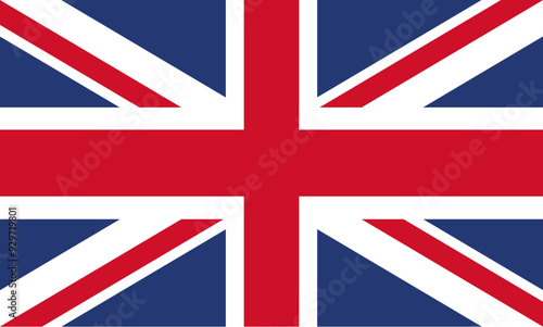 vector illustration of united kingdom flag. national flag of great britain. british flag