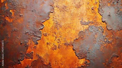 A textured surface showcasing rust and corrosion in warm tones.