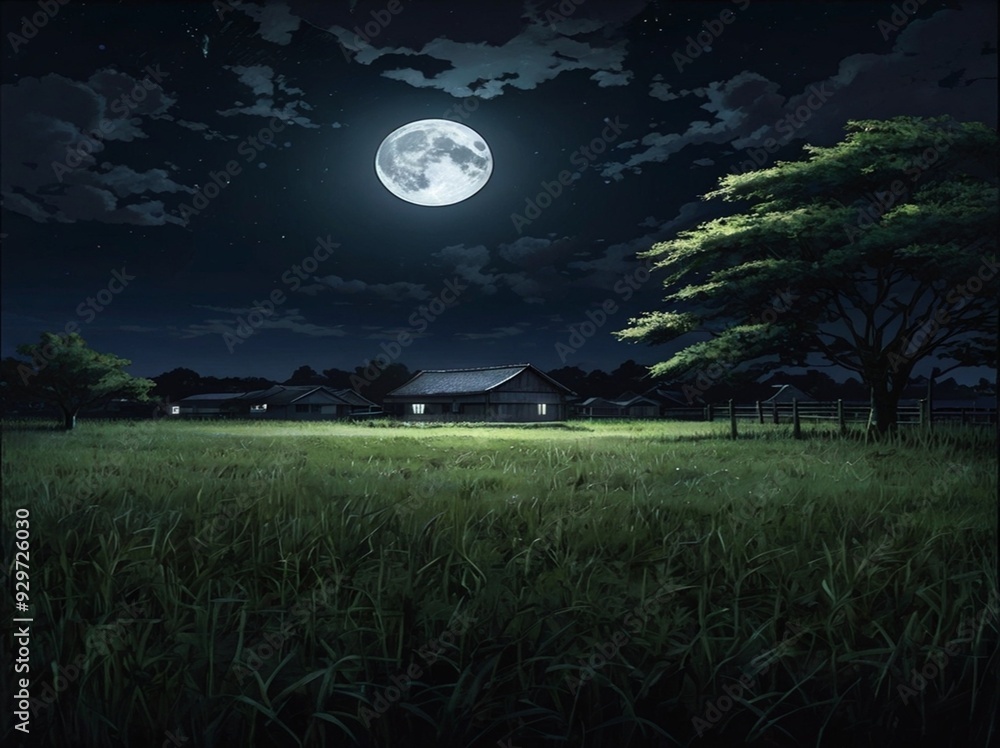 Fototapeta premium 日本の月夜