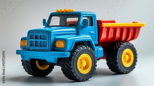 Blue and Red Toy Dump Truck