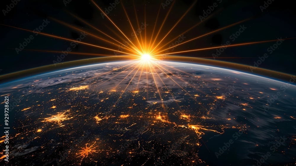 Obraz premium sunlight in space