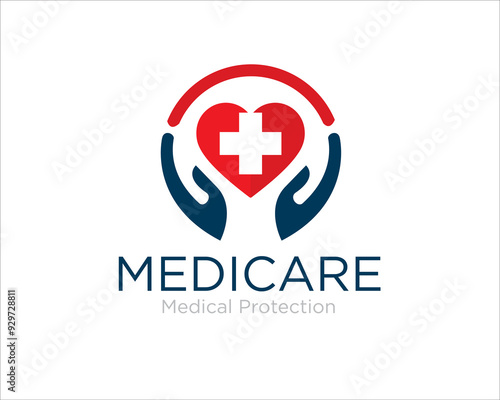 love medicare logo designs for health protection