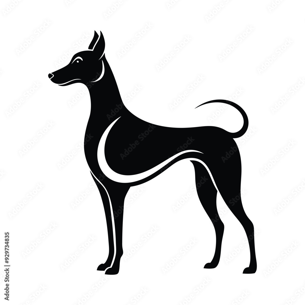 Obraz premium dog silhouette eps 