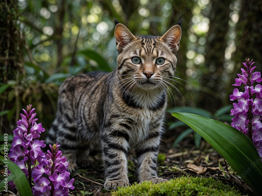 Wild Cat in Wild Orchid Forest 65 Wild Cat in Wild Orchid Forest 65