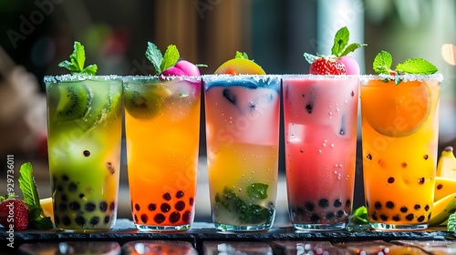 A tasty selection of reviving fruit bubble tea recipes in various tastes capped photo