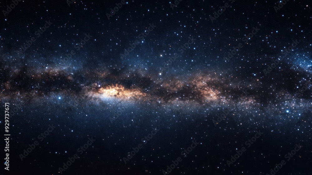 Obraz premium A Night Sky Filled with Stars and the Milky Way Galaxy