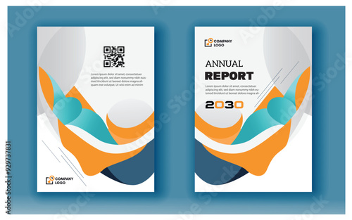 Cover design, brochure, annual report, magazine, poster, book cover, corporate presentation, portfolio, flyer, and handbook cover. It is modern with size A4, front and back, and easy to use and edit.