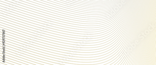 Vector modern background of waves of abstract waving line technology Transparent blend line gold pattern with wavy stripes of the pattern of gold lines background.