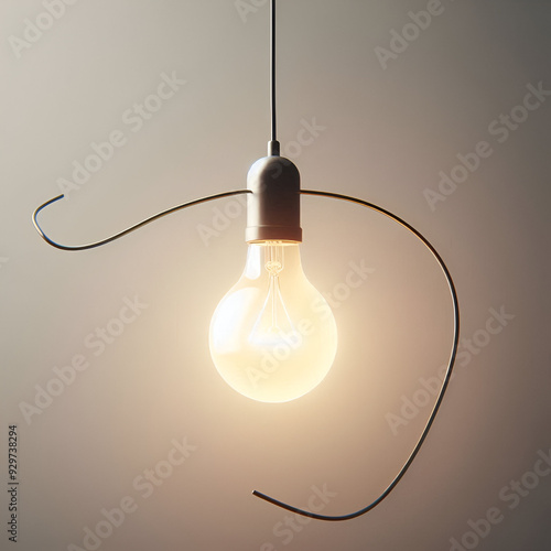 light bulb on a wooden background