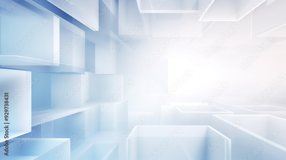 Fototapeta premium Modern white and light grey square overlapped pattern on background with shadow. white background. Minimal geometric white light background abstract design. Elegant white and grey Background. 
