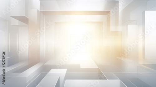 Wallpaper Mural Modern white square tech corporate abstract technology background design banner pattern presentation background web template. material in white squares shapes in random geometric pattern.	 Torontodigital.ca