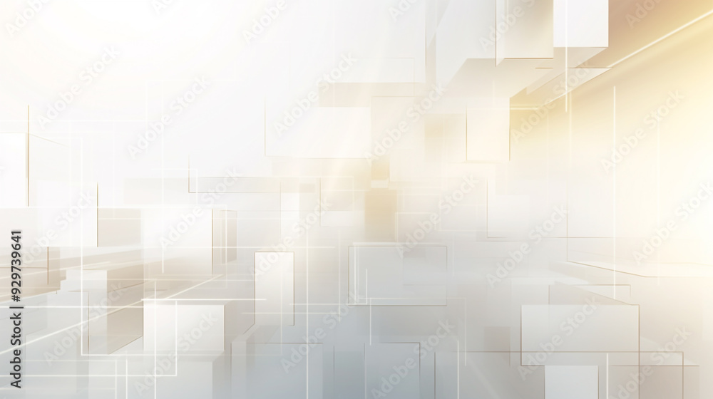Naklejka premium Technology light glow empty square digital background.