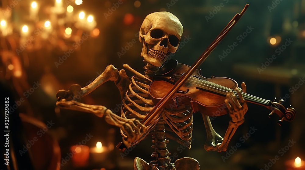 Fototapeta premium a skeleton bard
