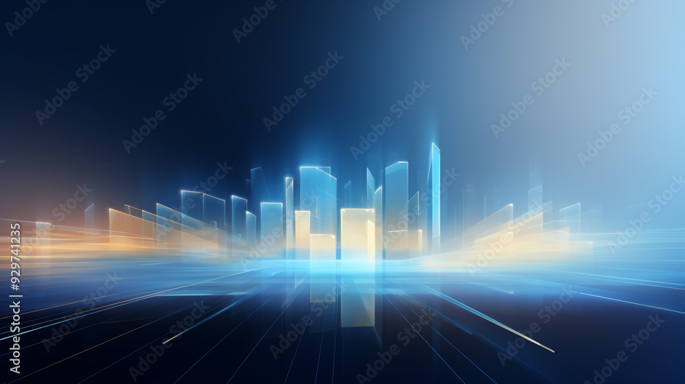 Abstract digital high tech city design for banner business dark background Abstract digital high tech city design for banner business dark background