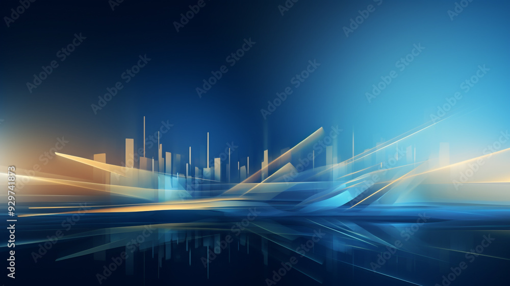 Digital Bright Blue Business Background. Digital Bright Blue Business Background.