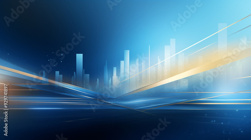 Wallpaper Mural Digital Bright Blue Business Background.  Torontodigital.ca