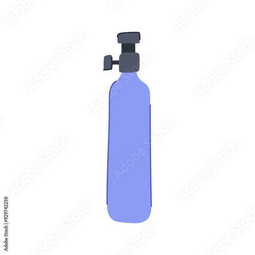 buoyancy diving cylinder cartoon. depth safety, oxygen nitrogen, steel aluminum buoyancy diving cylinder sign. isolated symbol vector illustration