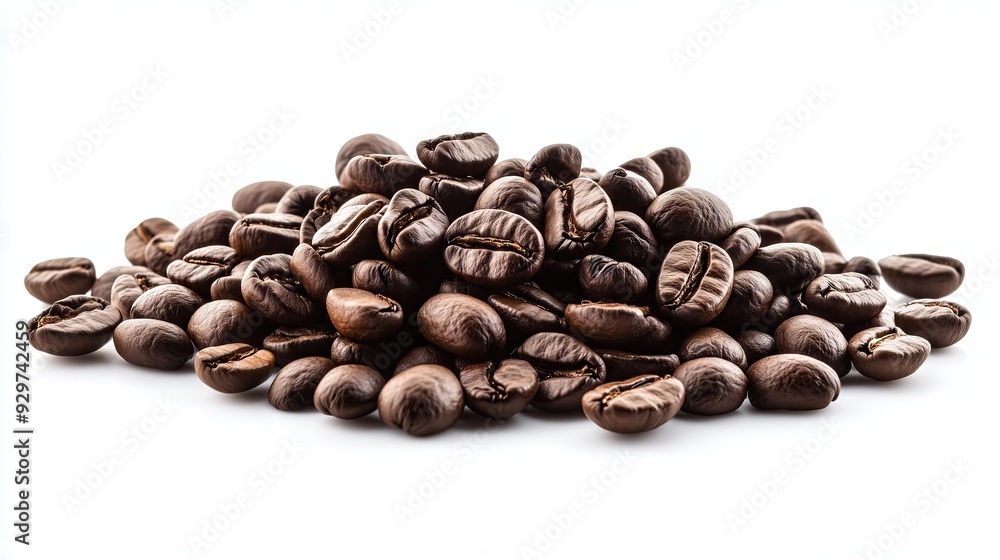 a pile of coffee beans on a white background a pile of coffee beans on a white background