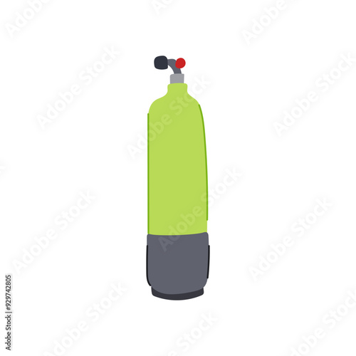 depth diving cylinder cartoon. safety oxygen, nitrogen steel, aluminum capacity depth diving cylinder sign. isolated symbol vector illustration
