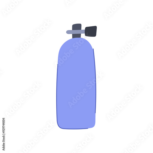 oxygen diving cylinder cartoon. nitrogen steel, aluminum capacity, refill gauge oxygen diving cylinder sign. isolated symbol vector illustration