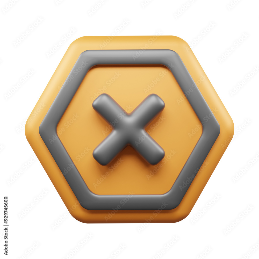 Obraz premium Traffic Sign And Symbol 3D Icon or Road sign 3d icon