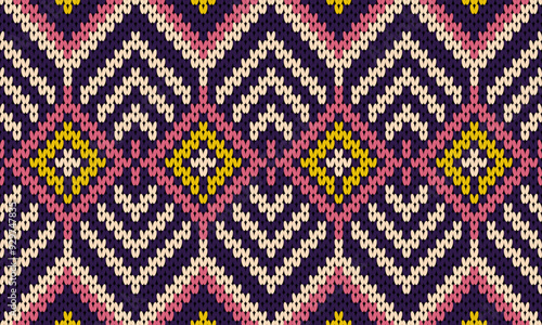 Beautifully patterned wool yarn designed according to the weaving pattern, resulting in a unique and beautiful pattern.