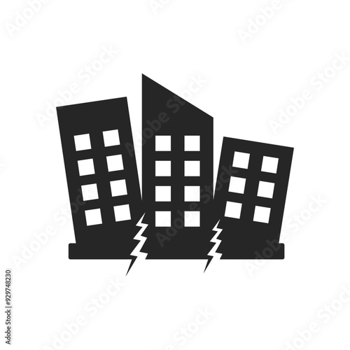 vector illustration of Earthquake logo icon design